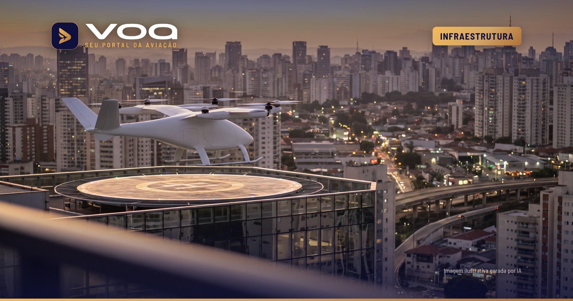 São Paulo terá rede de cinco vertiportos para táxis aéreos elétricos