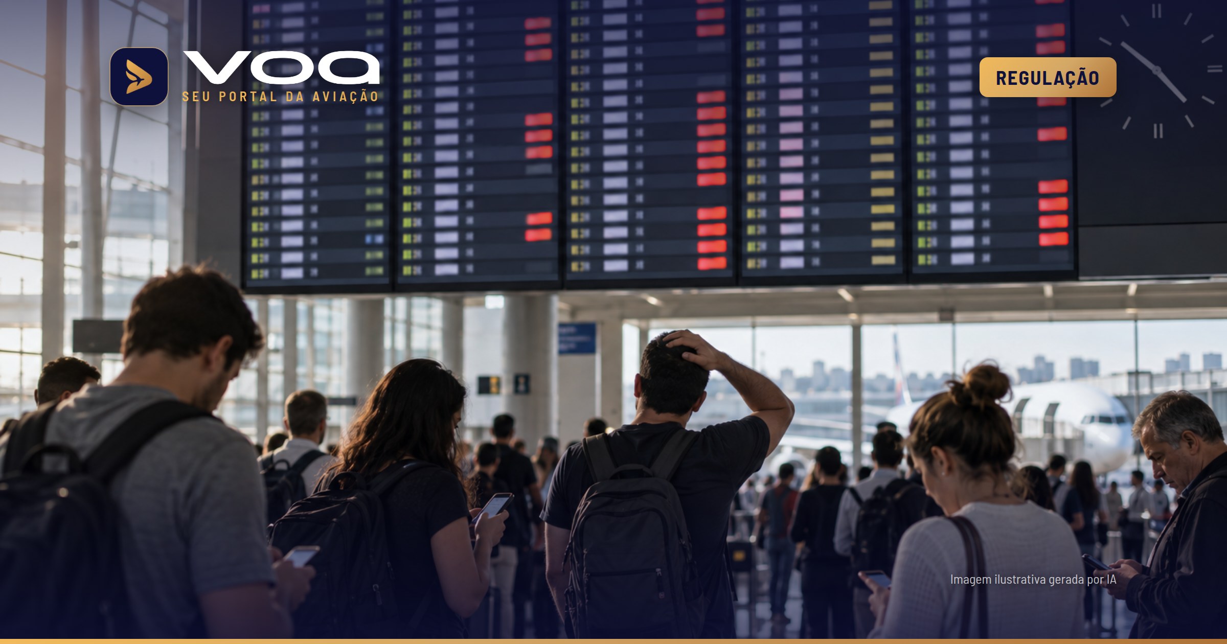 ANAC muda regra de voo atrasado: aviso digital e reembolso em 7 dias