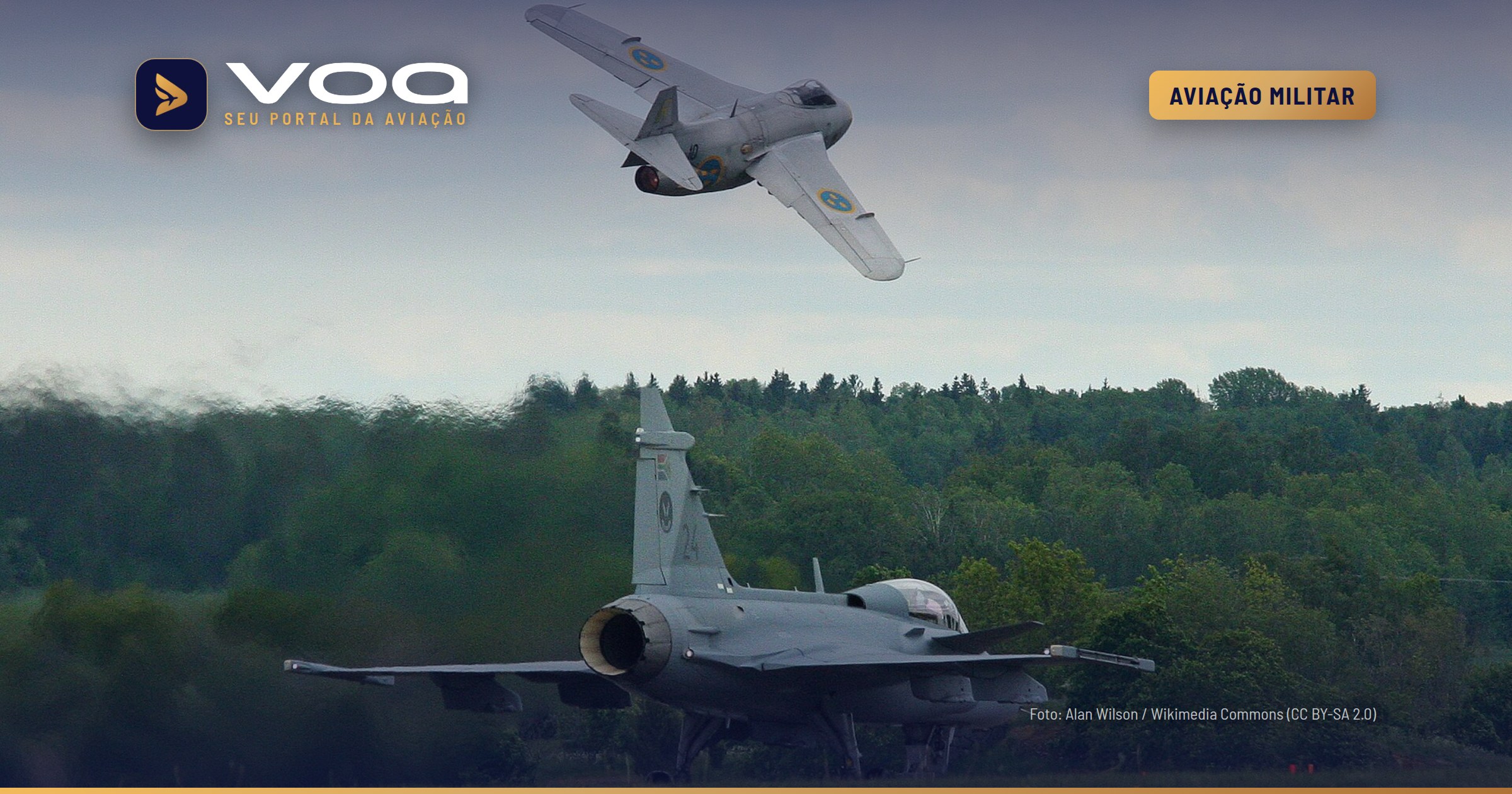 Parceria Brasil-Suécia no caça Gripen ganha prêmio internacional