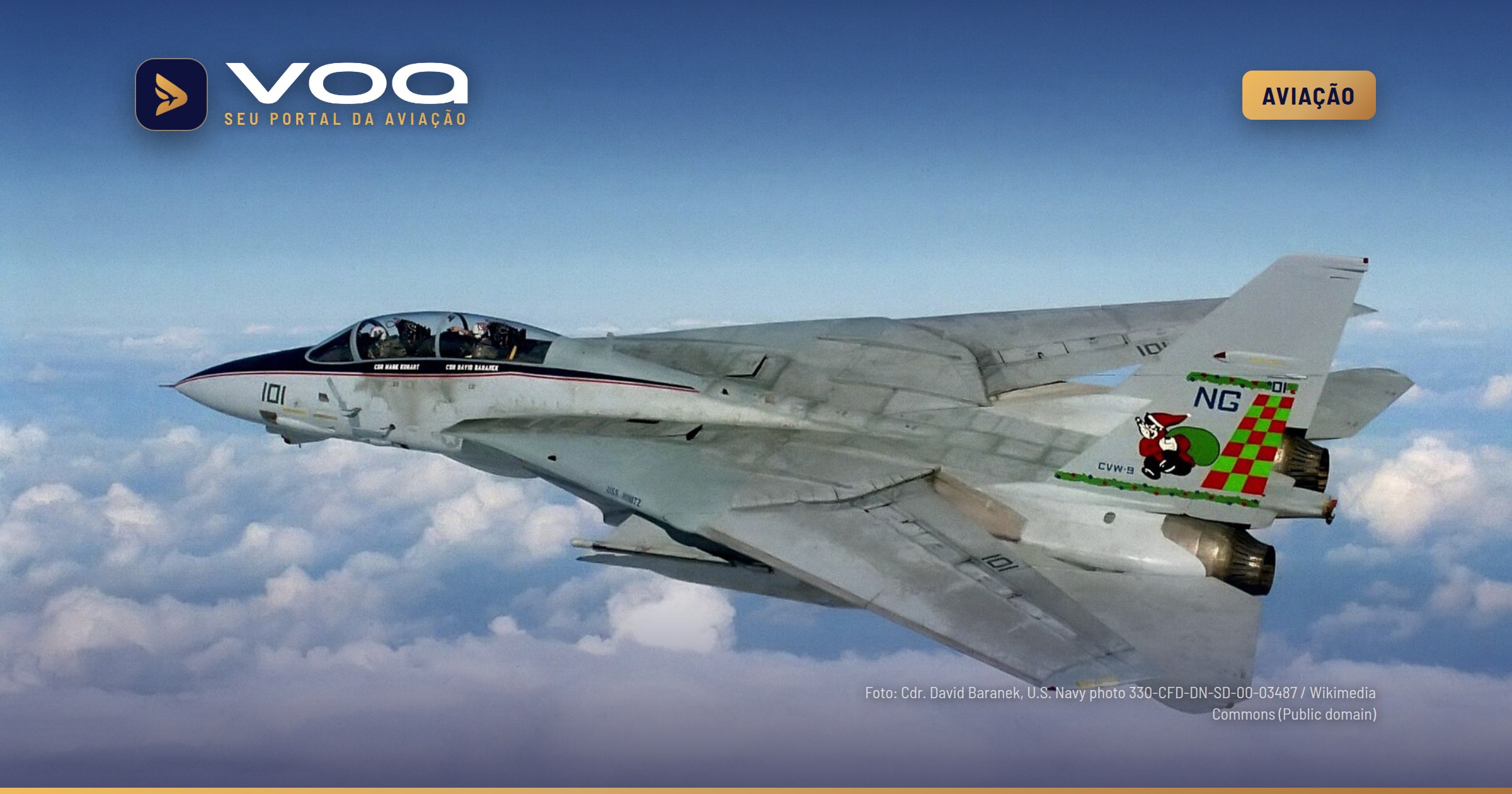 Por que as asas do F-14 Tomcat avançavam para pousar no porta-aviões