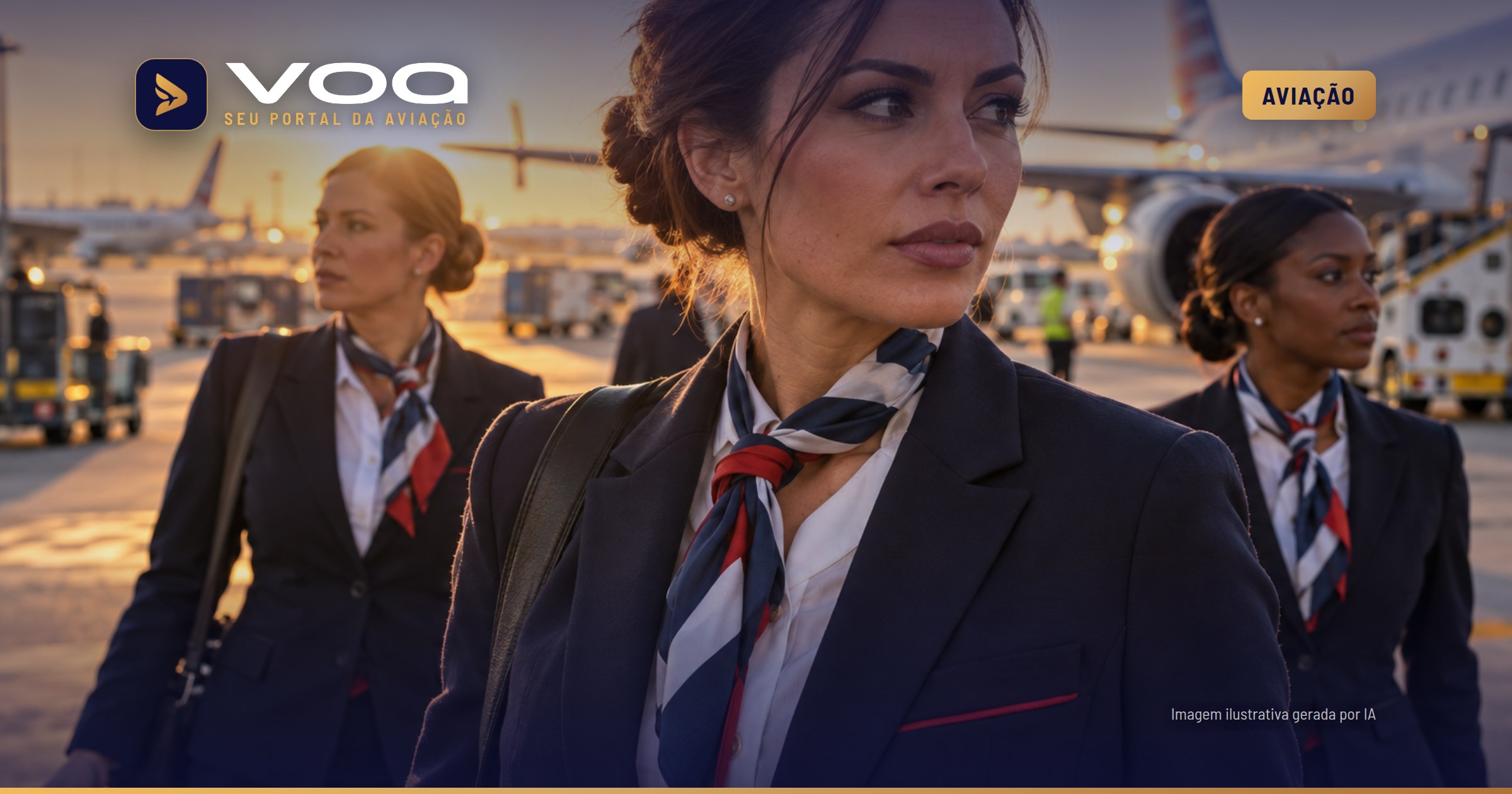 American Airlines abre seleção de comissários para trabalhar em 2027
